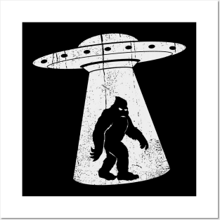 Big Foot and The UFO Posters and Art